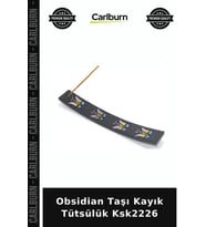Özel Üretim Doğal Taş Ev Dekorasyon Tütsü Aksesuarı Hediyelik Obsidian Taşı Kayık Tütsülük