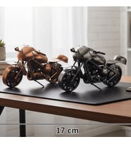 Metal Bilyeli Dekoratif Motor  17 cm  Retro El Yapımı Masa Üstü Süs (Karışık)