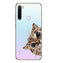 Redmi Note 8 Uyumlu Tatlı Kedi Desenli Şeffaf Telefon Kılıfı