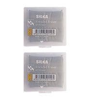 Hamur Silgi Gri Kutulu 2 Paket Silka Hamur Silgi Çizim Silgisi Yoğrulabilir Silgi Plastik Kutulu