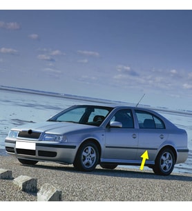 Skoda Octavia A4 2001-2009 Sol Arka Kapı Çıtası Bandı 1U4853753C