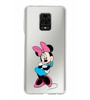 Xiaomi Redmi Note 9 Pro Uyumlu Kapak Minnie Mouse Tasarımlı Şeffaf Silikon Kılıf