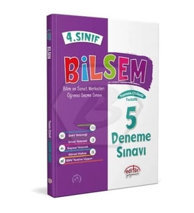 Editör 4.Sınıf Bilsem Çözümlü 5 Deneme Sınavı