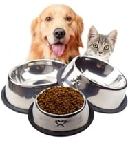 15 Cm Kedi Köpek Mama Su Kabı Paslanmaz Çelik Mama Kabı 15cm Çelik Mama Kabı