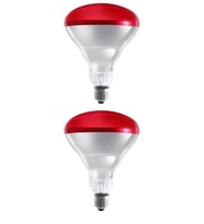 (2 Adet) 250W Kızılötesi Isıtıcılı Hayvan Isıtma ve Kuluçka Lambası (Kırmızı Işık) E27 (Kalın Duy)