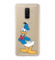 Samsung Galaxy A6 Plus (2018)  Kapak Donald Duck Tasarımlı Şeffaf Silikon Kılıf