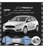 Ford Focus 3.5 Oto Araç Kapı Koruma Fitili 5metre Parlak Gri Renk