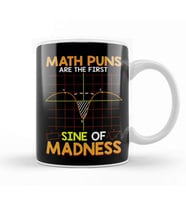 Funny Math Puns Are The First Sine Of Madness Kupa Bardak Porselen