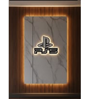PS5 Logo Dekoratif Duvar Süsü Oyun Odası ve Salon Uyumu