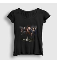 Presmono Kadın Siyah Poster Cullen Family Twilight T-Shirt 312531tt