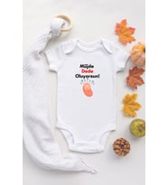 Özel Tasarım Müjde Dede 2 Oluyorsun Bebek Body Beyaz Bebek Badi Zıbın Çıtçıtlı Body