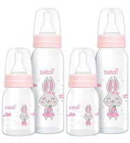 Bebsi Cam Biberon Seti Pembe (250ML+125ML) (2 Li Set)