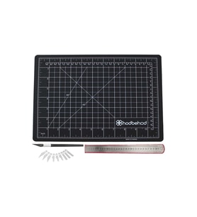 Hodbehod A4 Hobi Kesim Matı Seti Çift Taraflı Cutting Mat Set Siyah