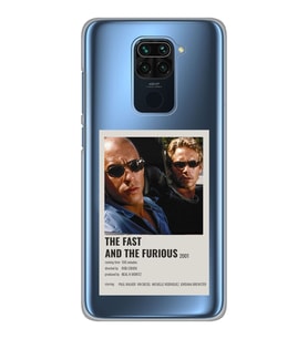Xiaomi Redmi Note 9 Uyumlu Hızlı ve Öfkeli Minimalist Poster Desenli Şeffaf Telefon Kılıfı