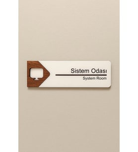 Lucena Sistem Odası Ofis Oda Kapı İsimliği Yönlendirme Tabelası Levhası Kişiselleştirilebilir