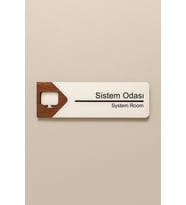 Lucena Sistem Odası Ofis Oda Kapı İsimliği Yönlendirme Tabelası Levhası Kişiselleştirilebilir