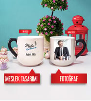 Müdür Yardımcısı Kupa Bardak Oval Sihirli Fotoğraflı