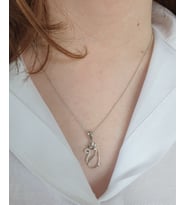 kedili gümüş kolye (Gümüş)