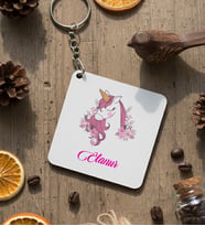 Kişiye Özel Unicorn Anahtarlık Doğum Günü Hediyesi (Beyaz)