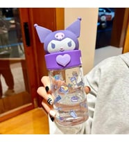 Kuromi Tasarımlı Kapaklı Cam Kupa