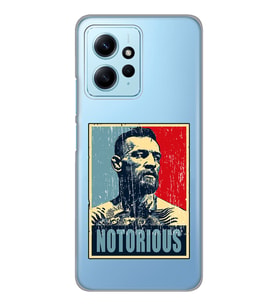 Redmi Note 12 4G Uyumlu Conor Mcgregor Notorious Desenli Şeffaf Telefon Kılıfı