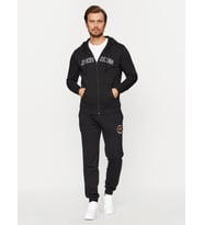 Jack & Jones Erkek Fermuarlı ve Kapüşonlu Sweatshirt - 12241567 (Siyah)