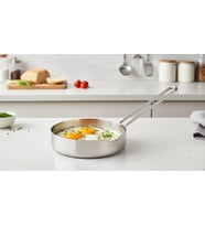 Premium 14 cm Yarım Çember Paslanmaz Çelik Çok Amaçlı Yumurta & Sos Tavası