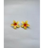 Çiftli, Renkli Yandan Mandallı 4 cm Lotus Çiçeği Toka Kadın/Kız/Çocuk (Karışık)