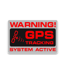 4 adet Gps Tracing Takip Etiketi Uyarı Yapıştırması 10cm  md14