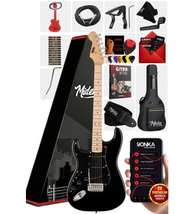Midex RPH-31BK Solak Elektro Gitar Seti Maple Klavye Strat Kasa SSS Manyetik