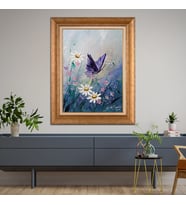 Altın Varaklı Paspartulu Çerçeveli Tablo rv338