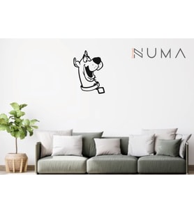 Numa Concept-Scooby Dooby Doo Hediyelik Mdf -Scooby Doo Sevimli Köpek Dekoratif Tablo (Siyah)