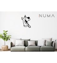 Numa Concept-Scooby Dooby Doo Hediyelik Mdf -Scooby Doo Sevimli Köpek Dekoratif Tablo (Siyah)