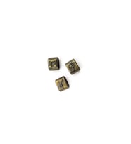 5X10 MM DESENLİ DERİ BİLEKLİK ARA APARATI (100 GRAM) (Antik Sarı Altın)