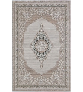 Eliana Home Baskılı, Yıkanabilir Kaymaz Taban Salon Halısı LNA0552 100x150 cm (Kahverengi)