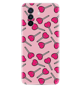 Huawei Nova Y70 Y90 Nova 9 SE  Kılıf Desemli Silikon Heart Lollipop 1414