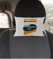 BK Gift Fast Forward Tasarımlı Dikdörtgen Araç Koltuk Yastığı-1