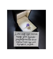 Lotus Çiçeği Yüzük & Işıklı Yüzük Kutusu - 925 Ayar Gümüş Yüzük