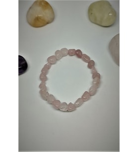 PEMBE KUVARS AMORF NATÜREL DOĞALTAŞ BİLEKLİK