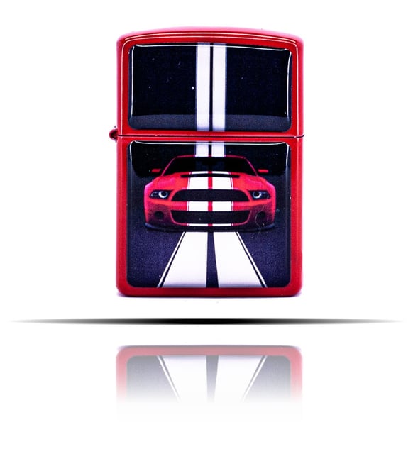 Accendino Zippo Ford Mustang Rosso: Edizione Speciale, Confezione Regalo, Antivento