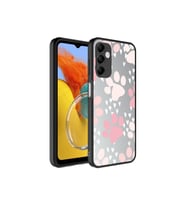 Samsung Galaxy M14 Uyumlu Kılıf Aynalı Desenli Kamera Korumalı Parlak Zore Mirror Kapak (Pati Desenli)