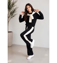 Kız Çocuk Fularlı+Double Face Kumaş Alt-Üst Takım 10-15 Yaş 12764SK MODANINO