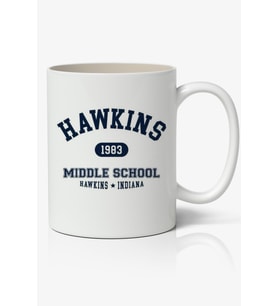 Hawkins Middle School Stranger Things Temalı Beyaz Kupa Bardak Arkadaşa Sevgiliye Hediye