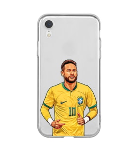 Iphone XR Uyumlu Neymar Da Silva Tasarımlı Şeffaf Telefon Kılıfı