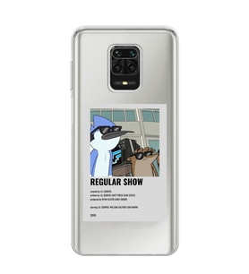 Redmi Note 9 Pro/Note 9S Uyumlu Regular Show Mordecai ve Rigby Desenli Şeffaf Telefon Kılıfı