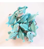 Maskot Köpekbalığı Amigurumi Organik Anahtarlık Oyuncak
