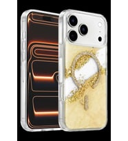 Onegif iPhone 17 Pro Max Lotus Simli Magsafe Kapak - Gümüş