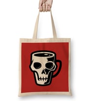 Funny Coffee Drinks Art Lover Gift Quote Bez Çanta Uzun Saplı