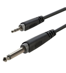 Roxtone 3.5 Mm Stereo Erkek Mono Gitar Erkek 1 Metre Ara Kablo RX K13501 Gitar İçin Ses Kablosu