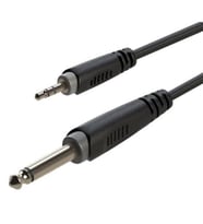 Roxtone 3.5 Mm Stereo Erkek Mono Gitar Erkek 1 Metre Ara Kablo RX K13501 Gitar İçin Ses Kablosu